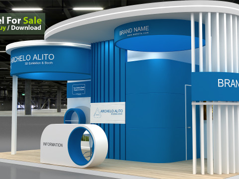 Exhibition booth tradeshow 3D Model