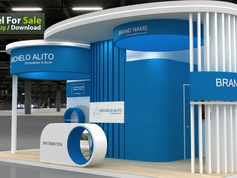 Exhibition booth tradeshow 3D Model