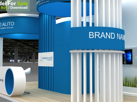 Exhibition booth tradeshow 3D Model