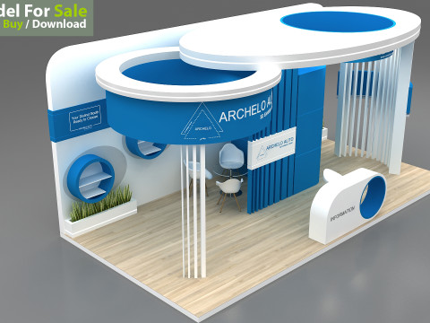 Exhibition booth tradeshow 3D Model