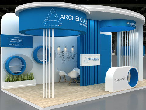 Exhibition booth tradeshow 3D Model