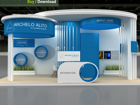 Exhibition booth tradeshow 3D Model