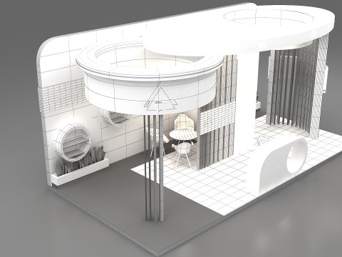 Exhibition booth tradeshow 3D Model