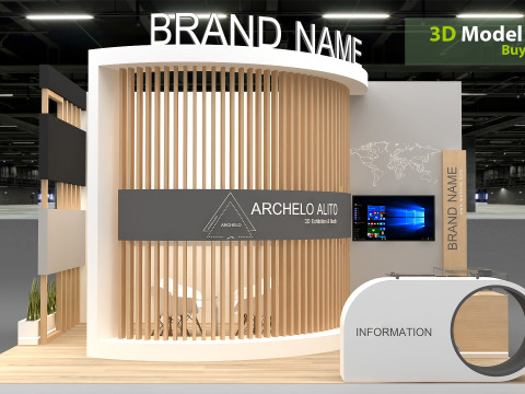3d booth Modello 3D