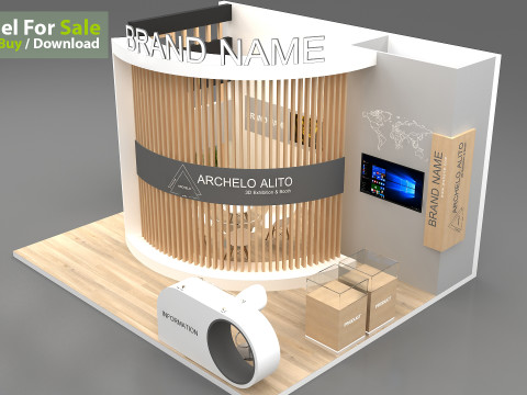 3d booth Modello 3D