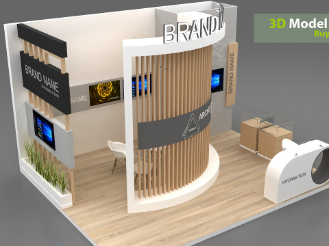 3d booth Modello 3D