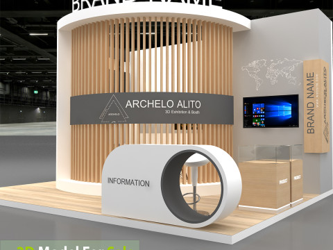 3d booth Modello 3D