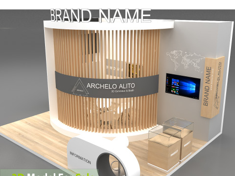 3d booth Modello 3D