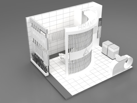 3d booth Modello 3D