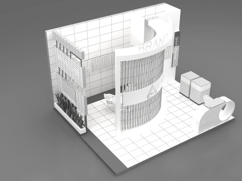 3d booth 3D Model