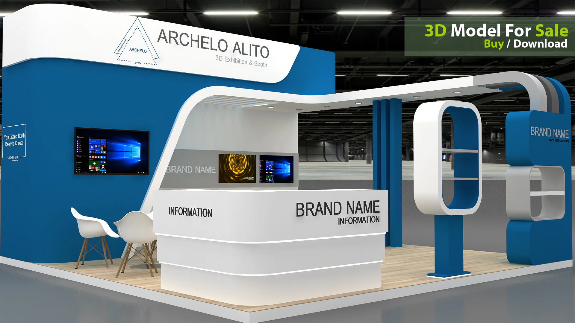 Exhibition 3D 3D Model .c4d .max .obj .3ds .fbx .stl .blend 