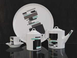 service with supriatic ornament Model 3D