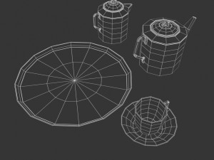 service with supriatic ornament Model 3D