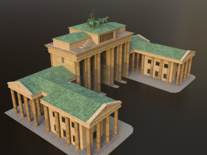 Brandenburg Gate in Berlin 3D Model