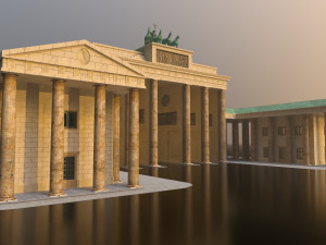 Brandenburg Gate in Berlin 3D Model