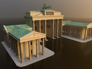 Brandenburg Gate in Berlin 3D Model