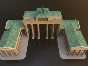 Brandenburg Gate in Berlin 3D Model