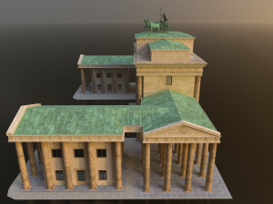 Brandenburg Gate in Berlin 3D Model
