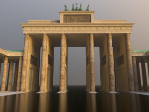 Brandenburg Gate in Berlin 3D Model