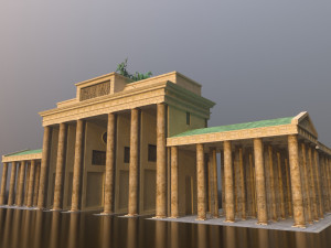 Brandenburg Gate in Berlin 3D Model