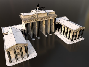 Brandenburg Gate in Berlin 3D Model