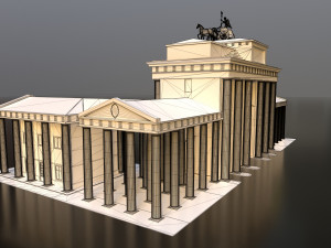 Brandenburg Gate in Berlin 3D Model