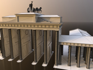 Brandenburg Gate in Berlin 3D Model