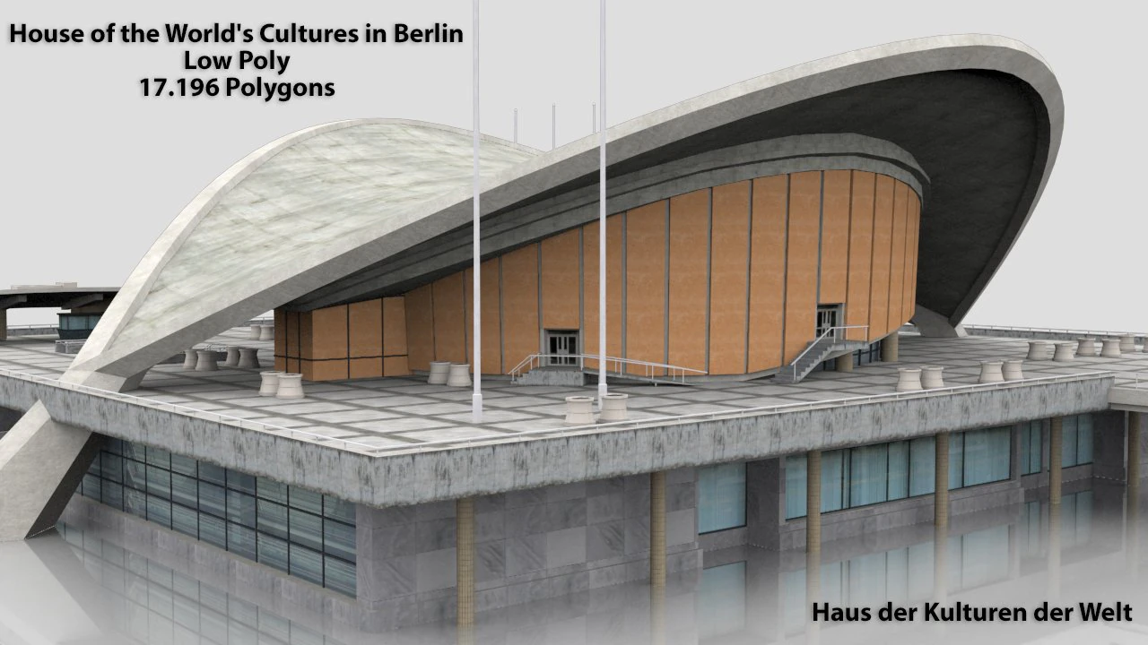house of the worlds cultures in berlin 3D Model .c4d .max .obj .3ds .fbx .stl .blend 