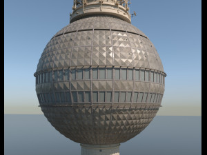 berlin tv tower fernsehturm pbr 3D Модель