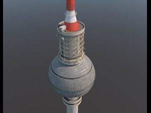 berlin tv tower fernsehturm pbr 3D Модель