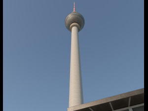 berlin tv tower fernsehturm pbr 3D Модель