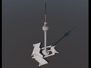 berlin tv tower fernsehturm pbr 3D Модель