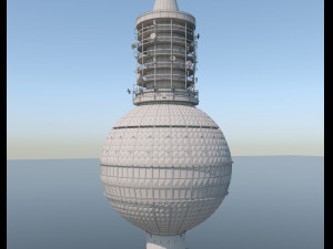berlin tv tower fernsehturm pbr 3D Модель