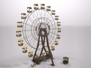 abandoned pripyat ferris wheel 3D Model