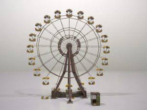abandoned pripyat ferris wheel 3D Model