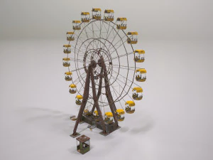 abandoned pripyat ferris wheel 3D Model