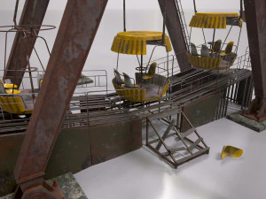 abandoned pripyat ferris wheel 3D Model