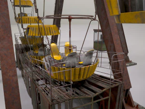 abandoned pripyat ferris wheel 3D Model