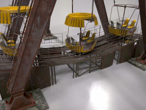 abandoned pripyat ferris wheel 3D Model