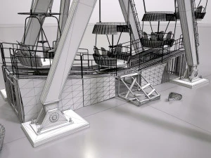 abandoned pripyat ferris wheel 3D Model