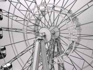 abandoned pripyat ferris wheel 3D Model