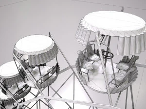 abandoned pripyat ferris wheel 3D Model