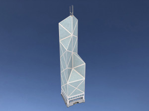 bank of china tower in hong kong 3D Model