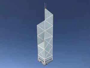 bank of china tower in hong kong 3D Model