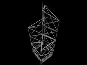 bank of china tower in hong kong 3D Model