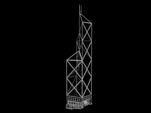 bank of china tower in hong kong 3D Model
