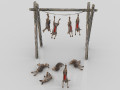 Pack of Dead Rabbits Modello 3D