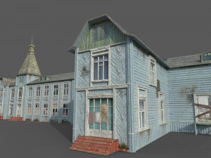 old abandoned wooden mansion 3D 模型
