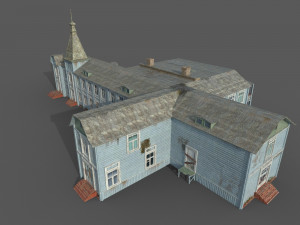 old abandoned wooden mansion 3D 模型