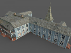 old abandoned wooden mansion 3D 模型